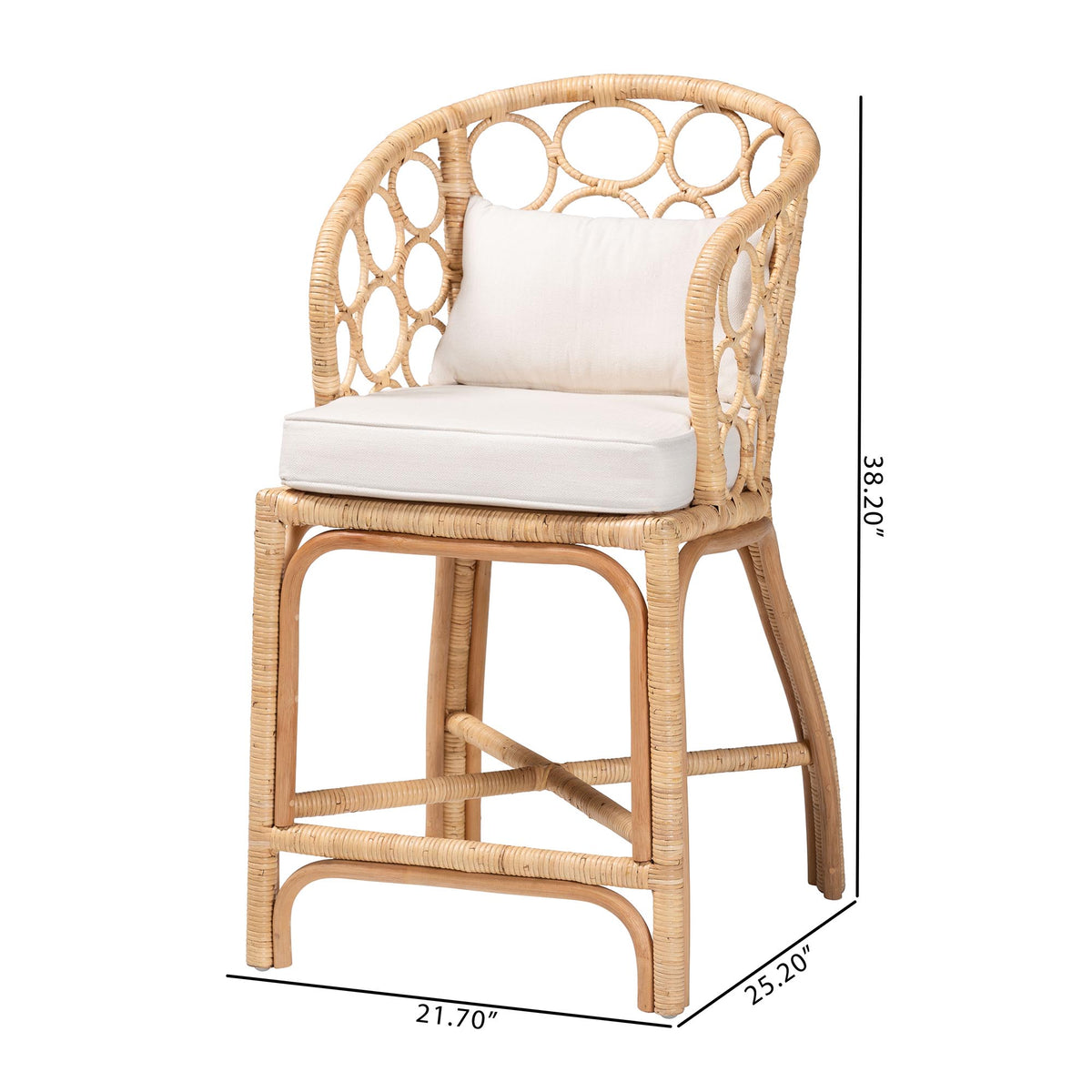 Bali & Pari Prisca Rattan Counter Stool