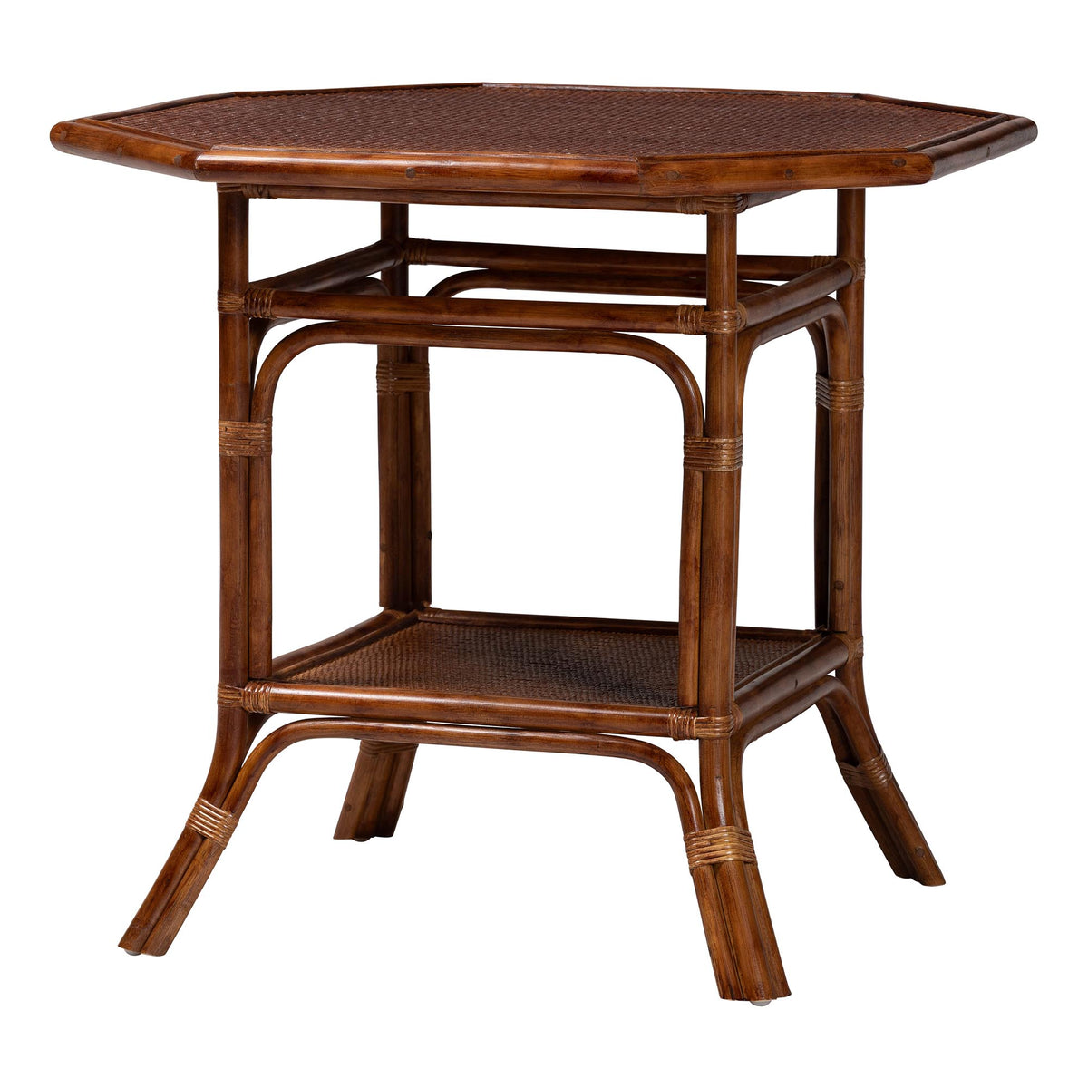 Bali & Pari Jayanti Marbled Tortoise Rattan Dining Table