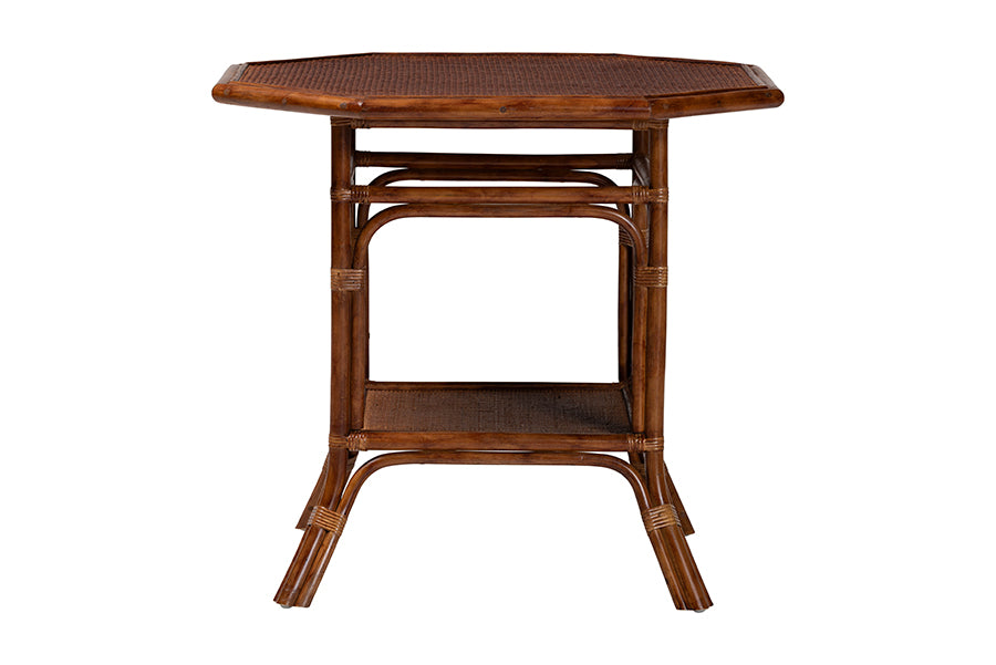 Bali & Pari Jayanti Marbled Tortoise Rattan Dining Table
