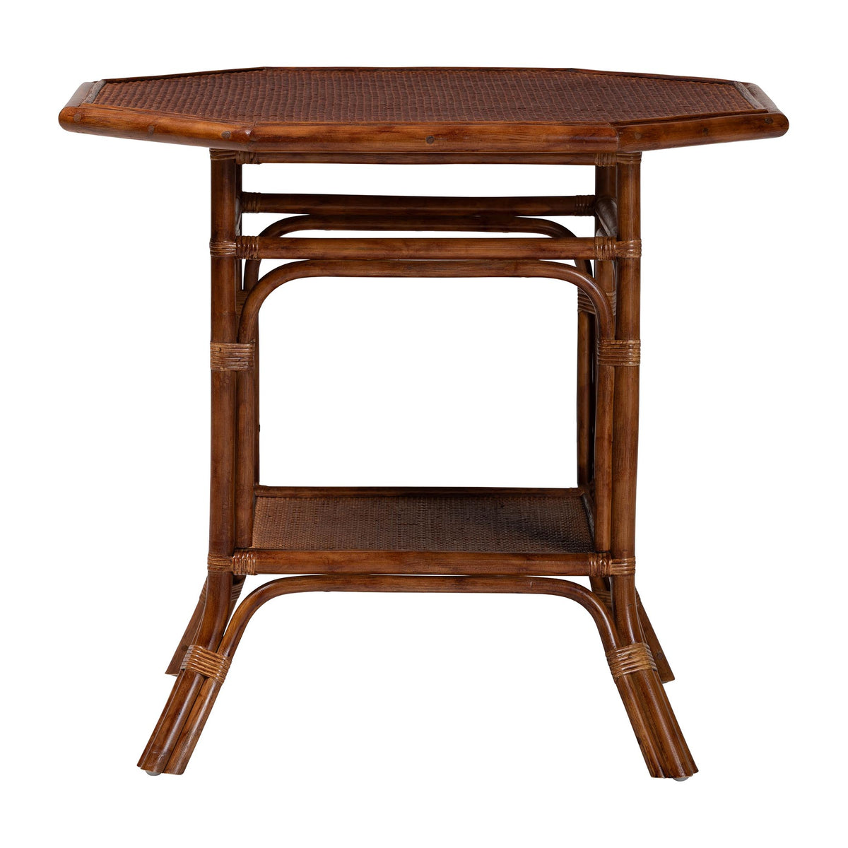 Bali & Pari Jayanti Marbled Tortoise Rattan Dining Table