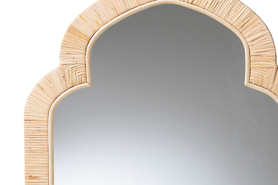Bali & Pari Plautilla Rattan Arched Wall Mirror