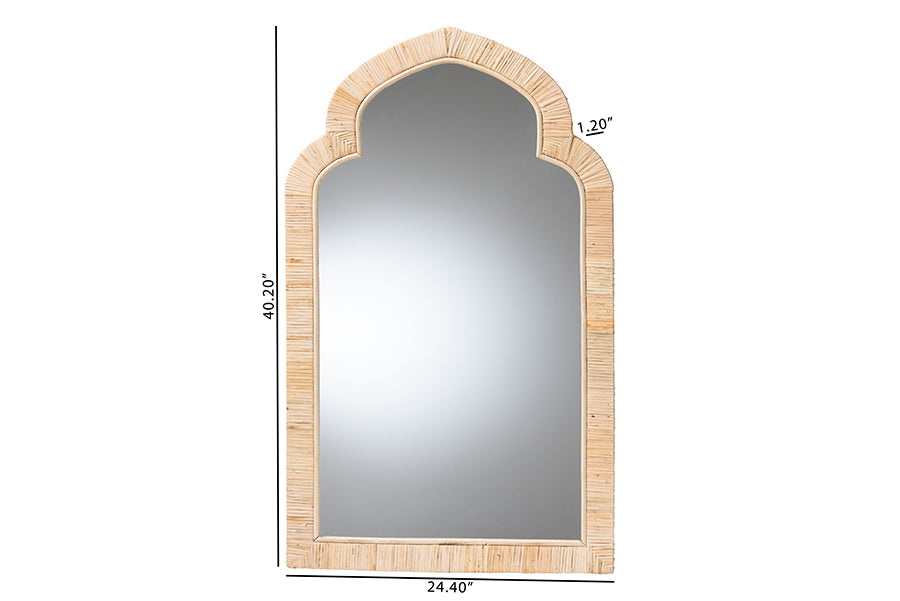 Bali & Pari Plautilla Rattan Arched Wall Mirror