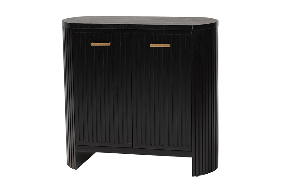 Bali & Pari Keshet Fluted Wood Storage Cabinet