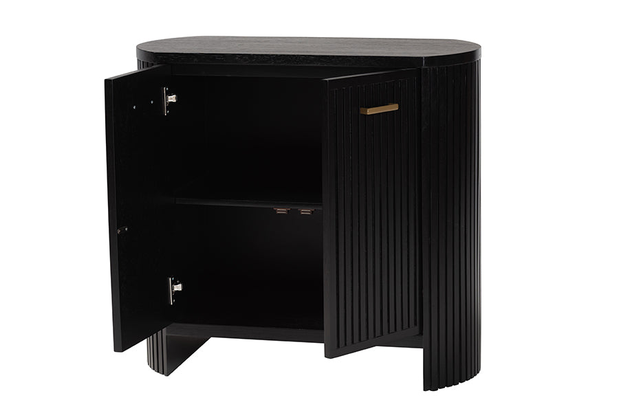 Bali & Pari Keshet Fluted Wood Storage Cabinet