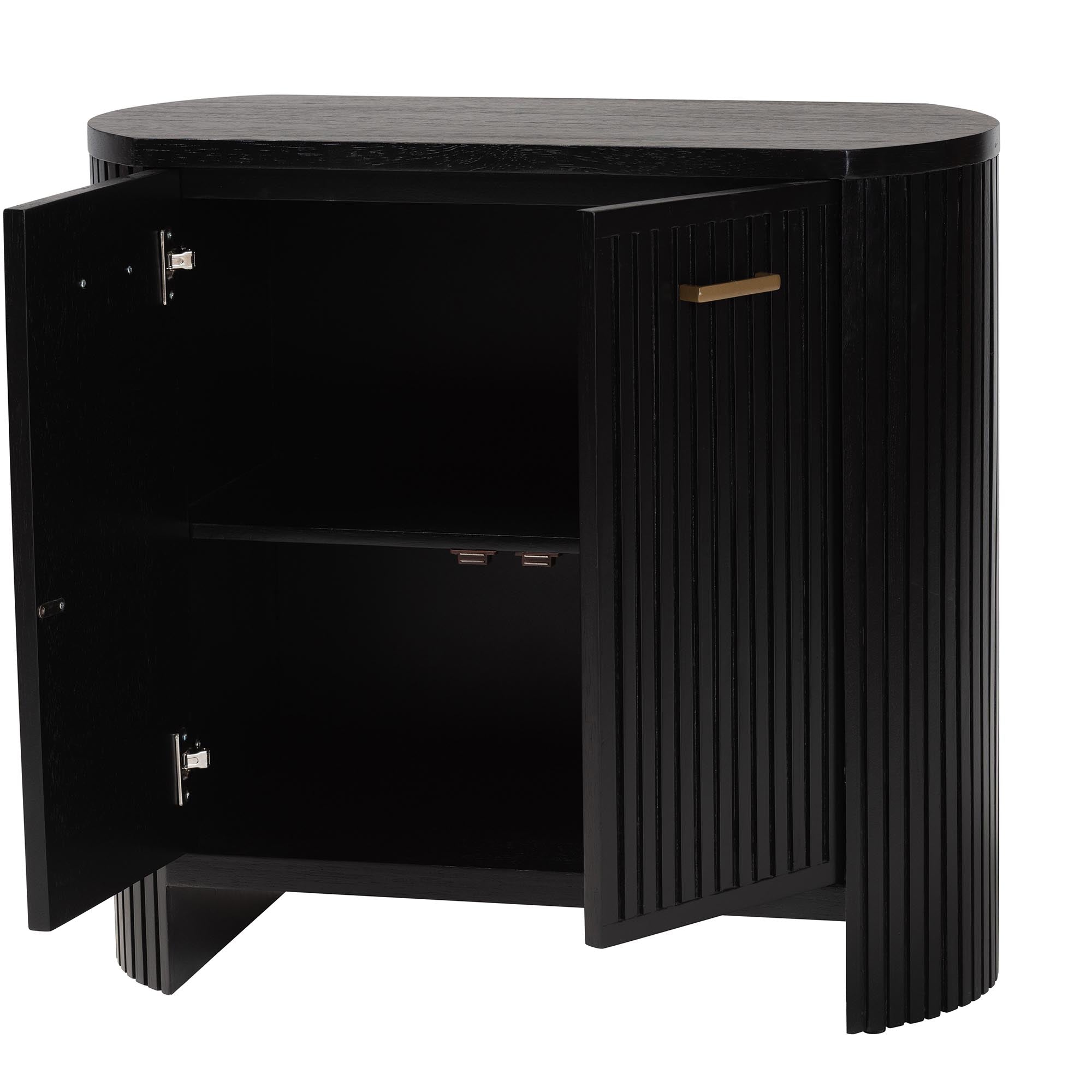 Bali & Pari Keshet Fluted Wood Storage Cabinet