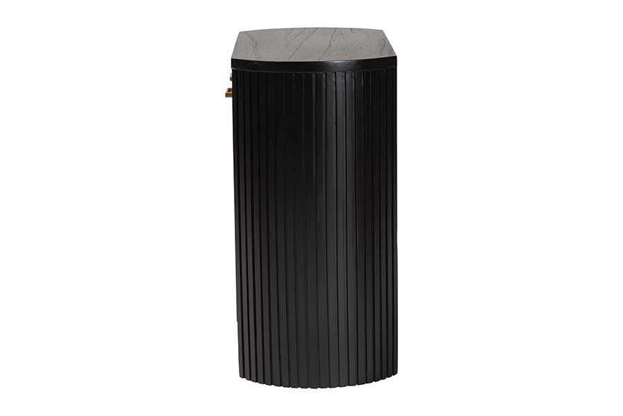 Bali & Pari Keshet Fluted Wood Storage Cabinet