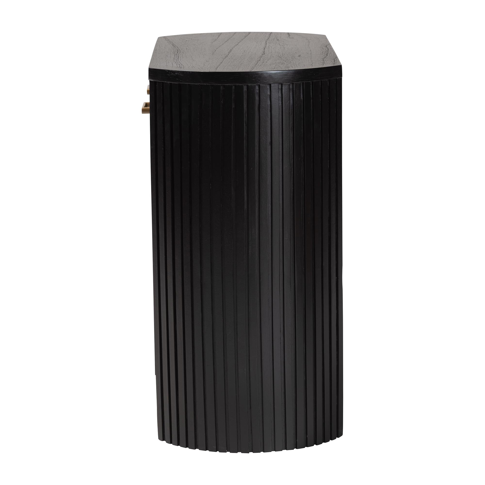 Bali & Pari Keshet Fluted Wood Storage Cabinet