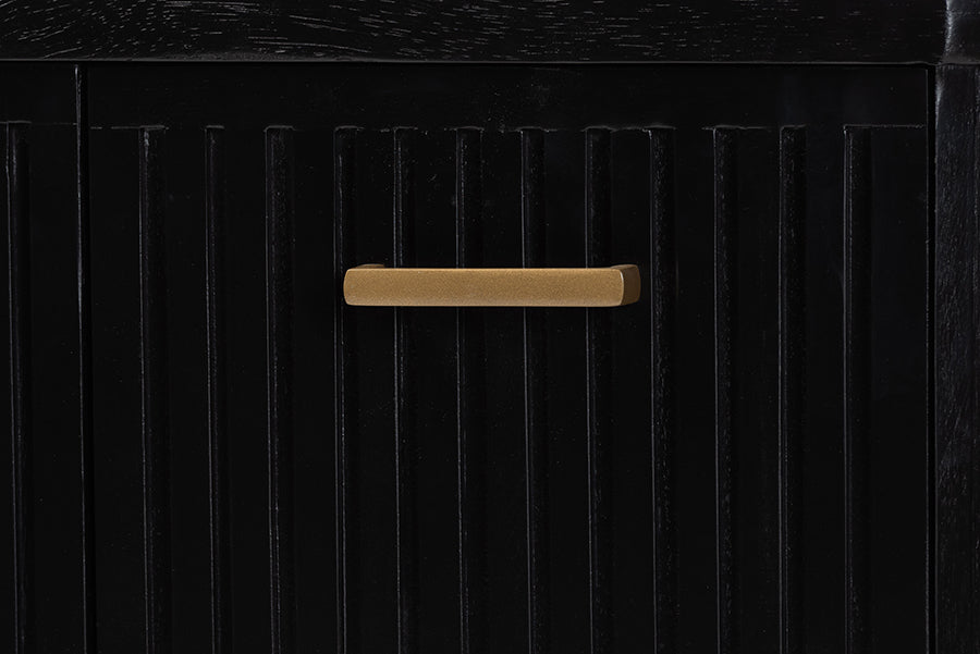 Bali & Pari Keshet Fluted Wood Storage Cabinet