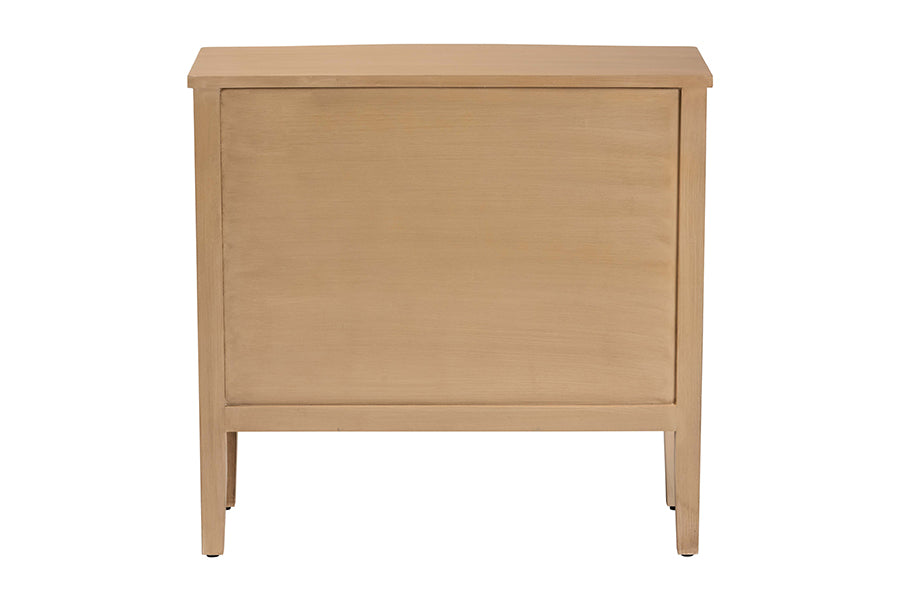 Bali & Pari Lavi Fluted Wood Chest 3-Drawer Storage Chest