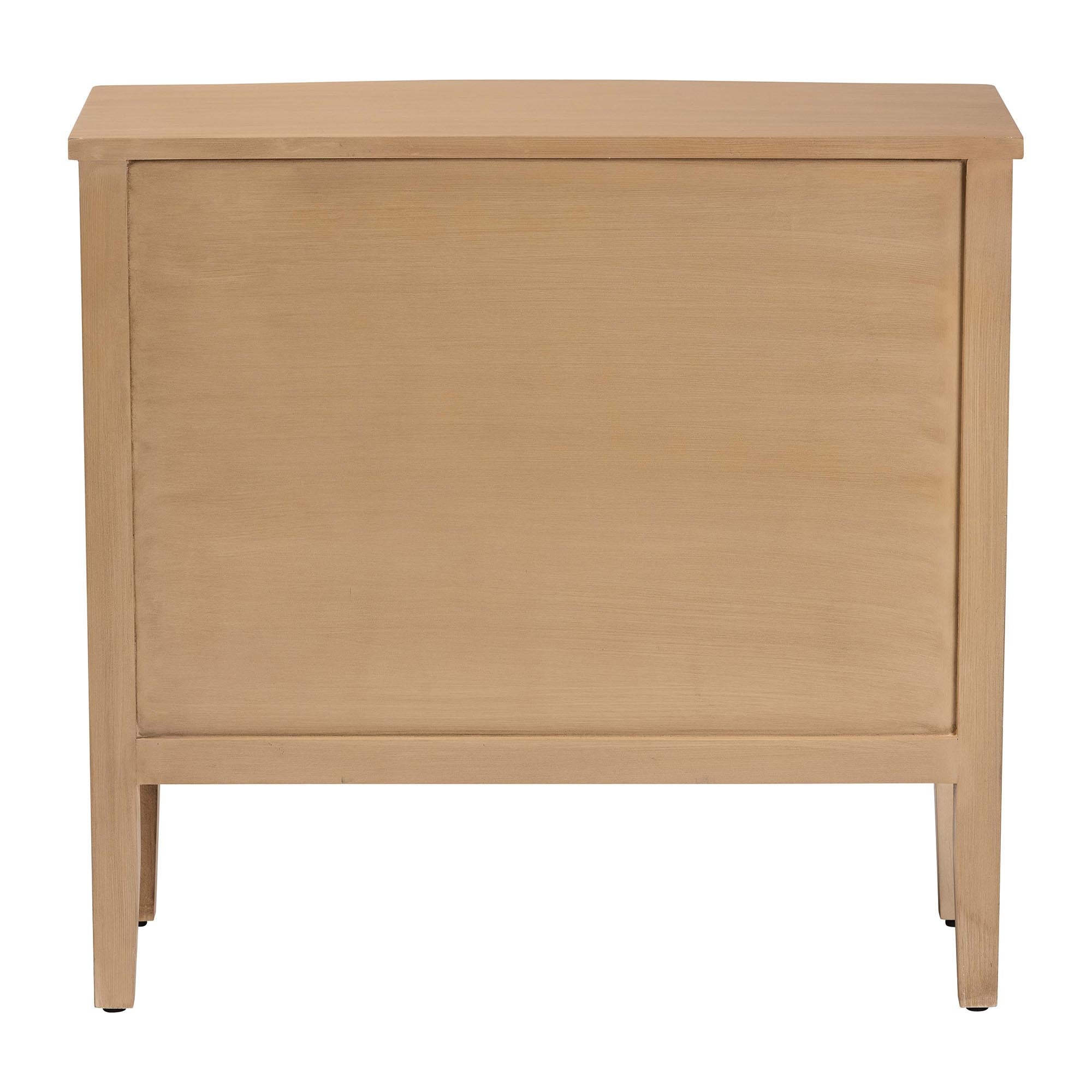 Bali & Pari Lavi Fluted Wood Chest 3-Drawer Storage Chest