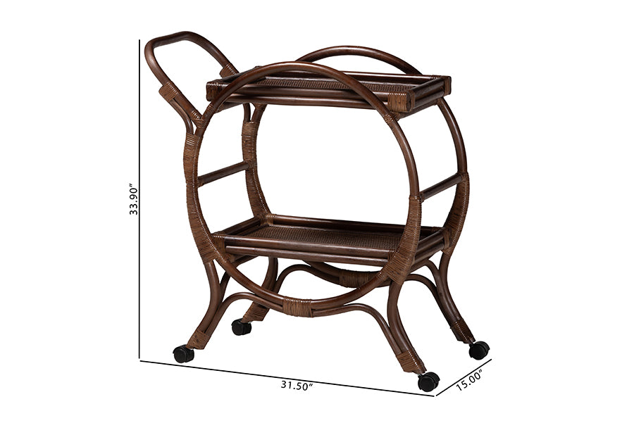 Bali & Pari Selah Rattan Kitchen Cart