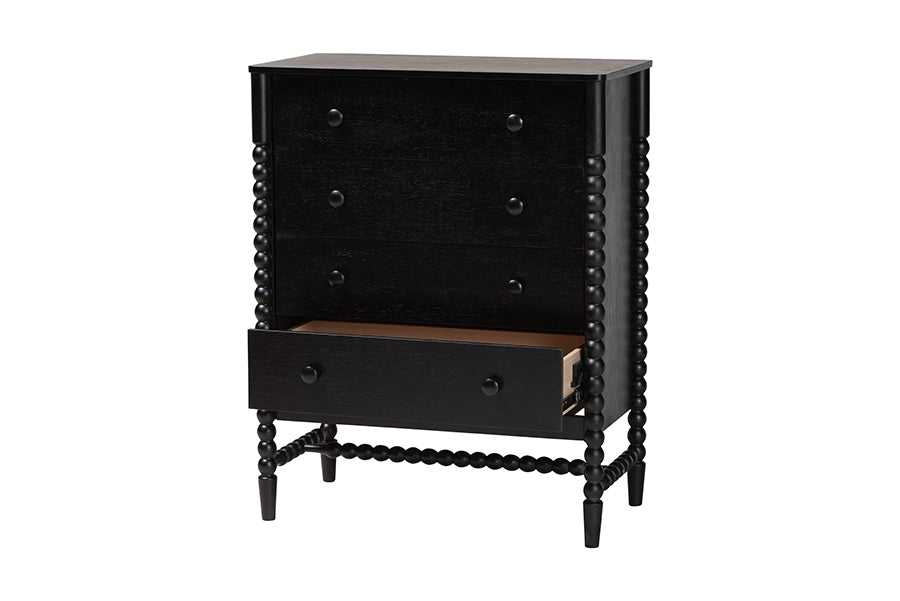 Brantley Spindle Chest 4-Drawer Vertical Storage Cabinet