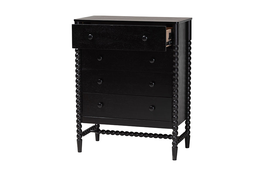Brantley Spindle Chest 4-Drawer Vertical Storage Cabinet