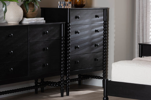 Brantley Spindle Chest 4-Drawer Vertical Storage Cabinet