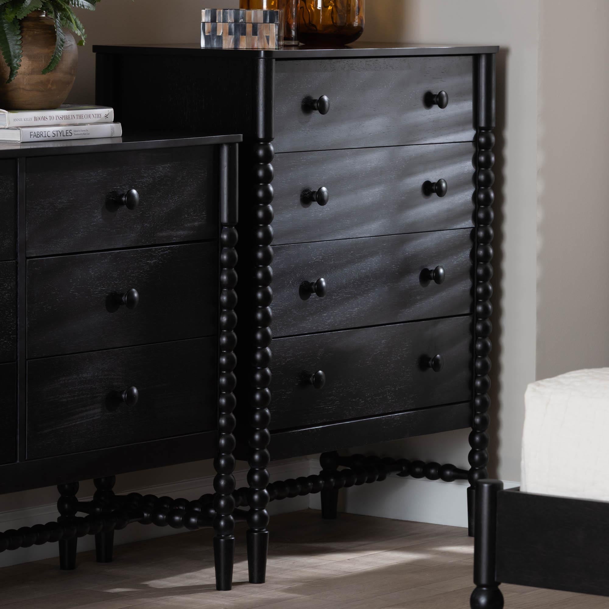 Brantley Spindle Chest 4-Drawer Vertical Storage Cabinet