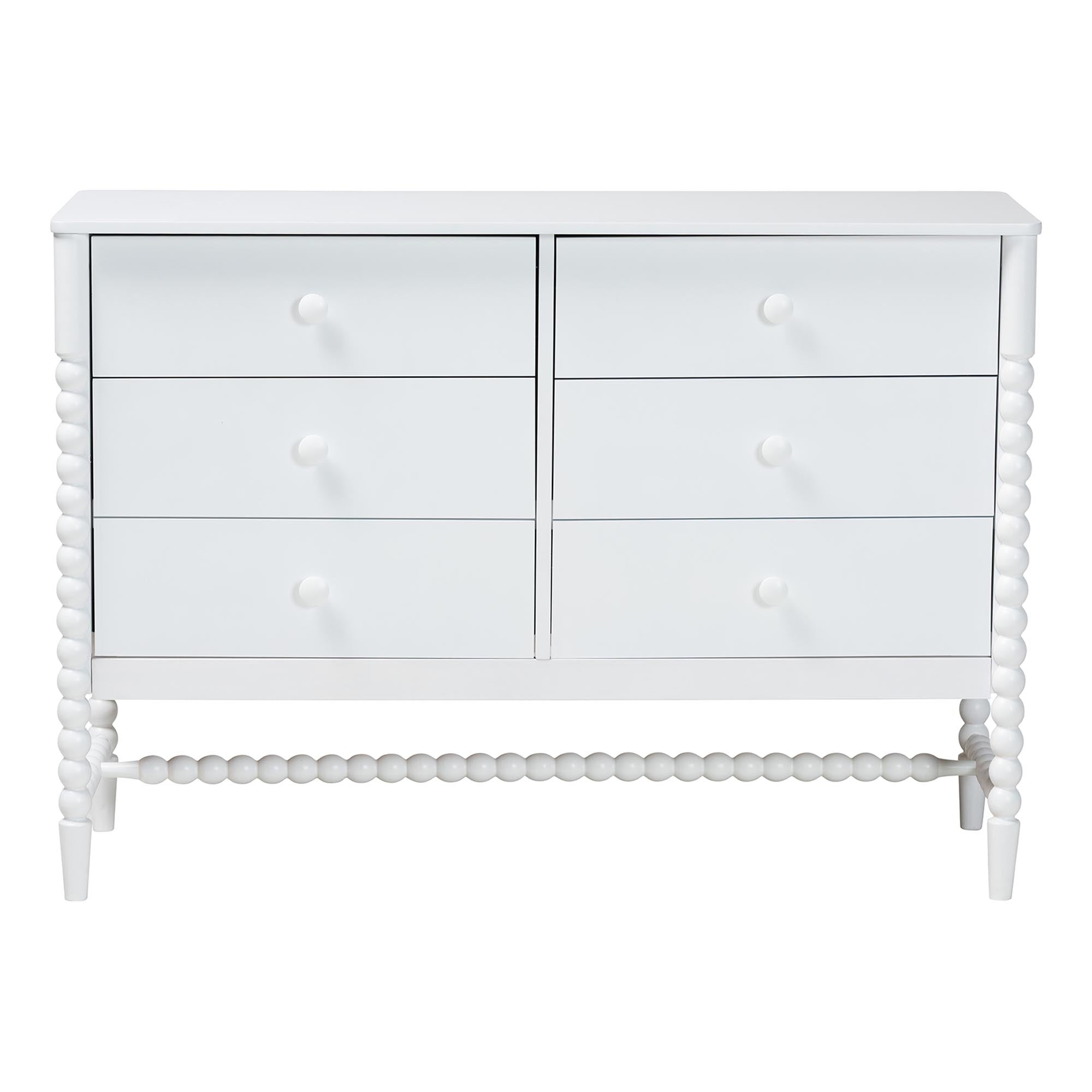 Brantley Spindle Dresser 6-Drawer Horizontal Storage Cabinet