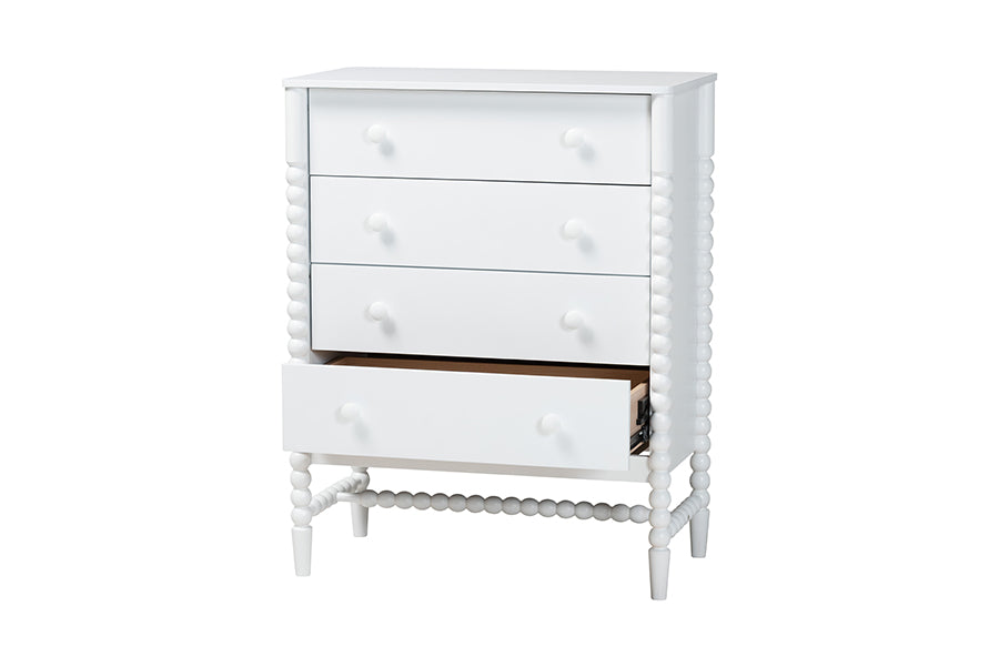 Brantley Spindle Chest 4-Drawer Vertical Storage Cabinet