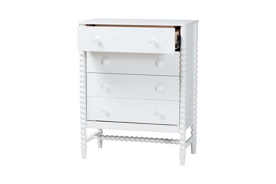 Brantley Spindle Chest 4-Drawer Vertical Storage Cabinet