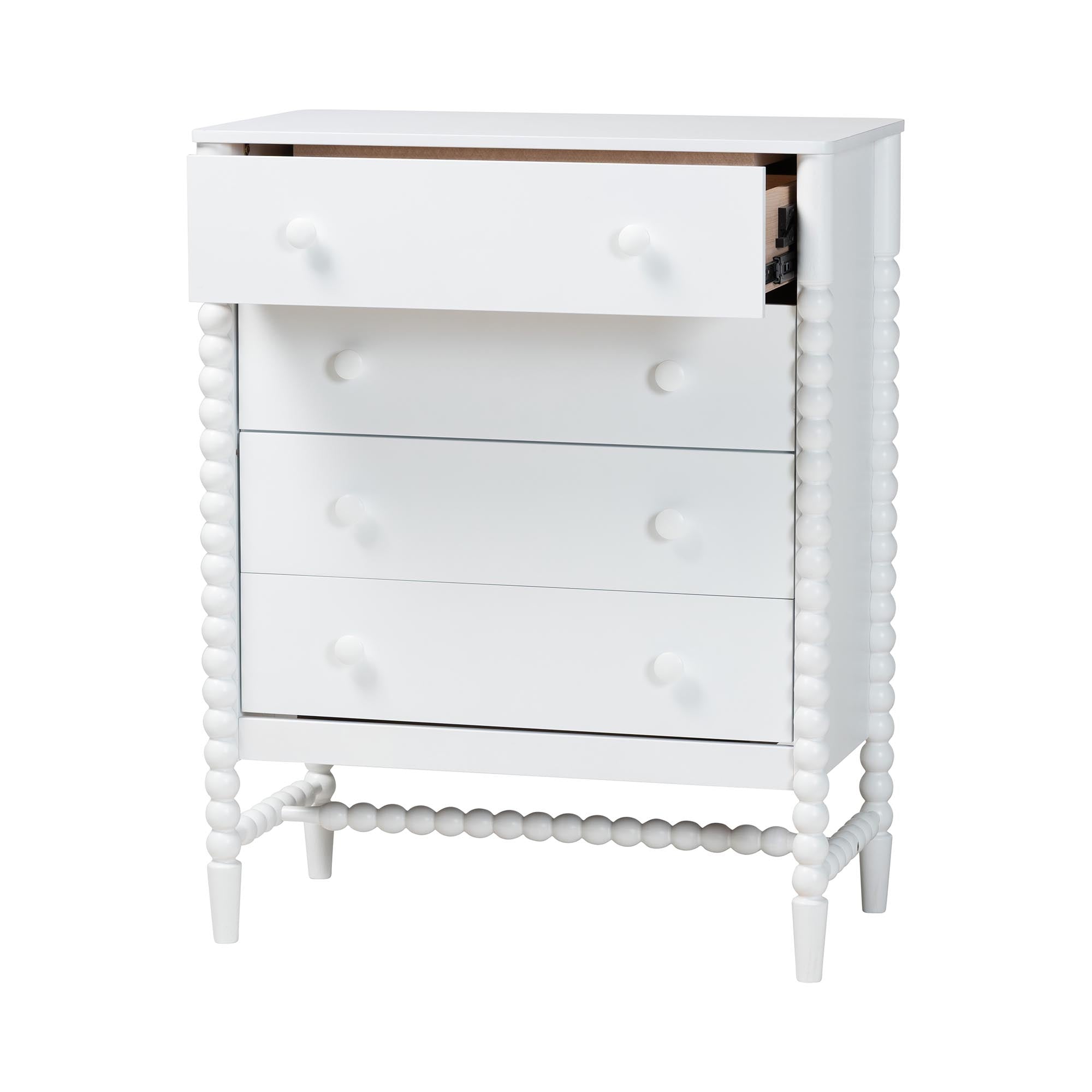 Brantley Spindle Chest 4-Drawer Vertical Storage Cabinet