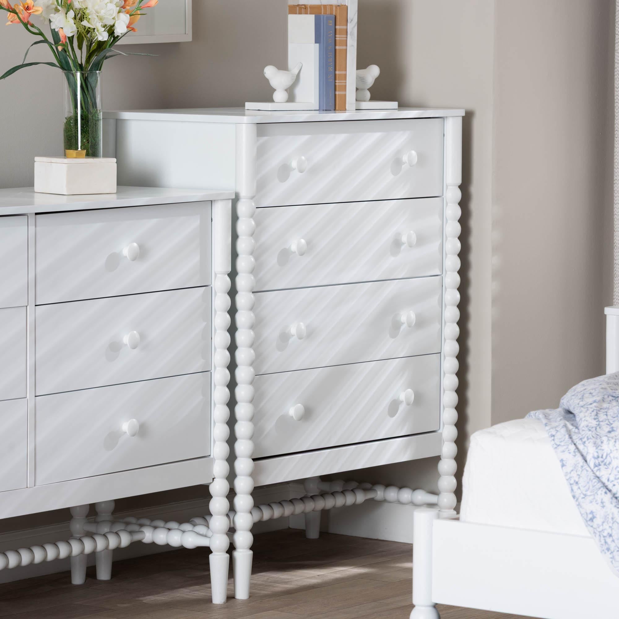 Brantley Spindle Chest 4-Drawer Vertical Storage Cabinet