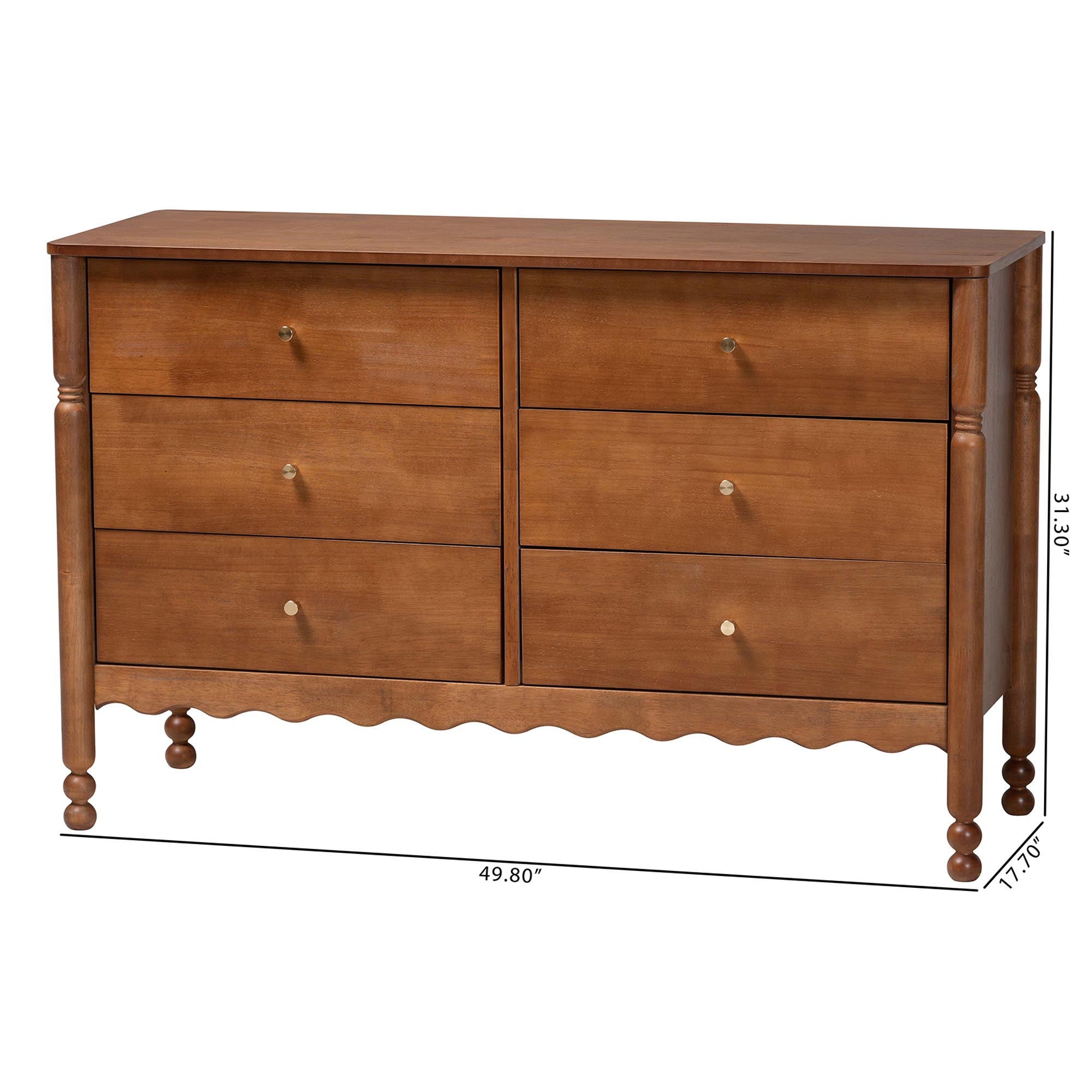 Hoffman Dresser 6-Drawer Horizontal Storage Cabinet