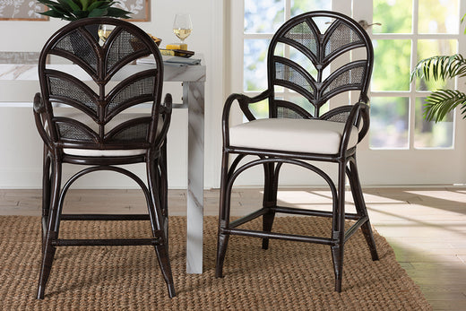Bali & Pari Niven Rattan Counter Stool