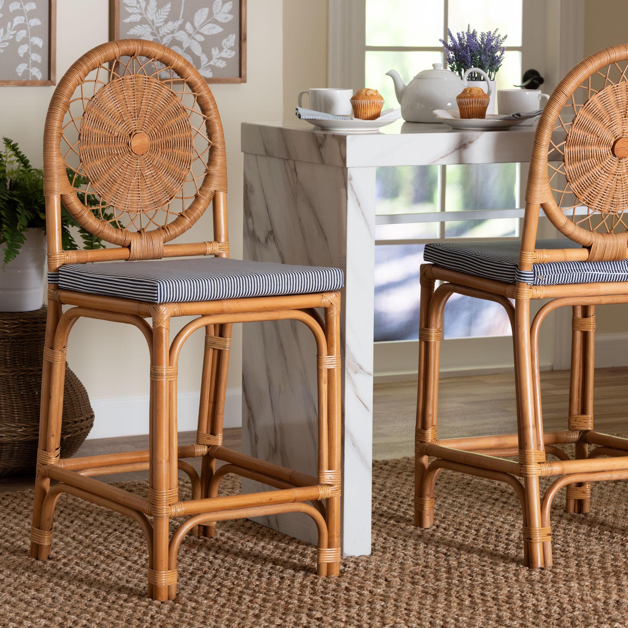 Bali & Pari Oberon Rattan Counter Stool