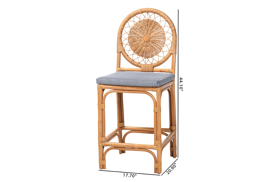 Bali & Pari Oberon Rattan Counter Stool