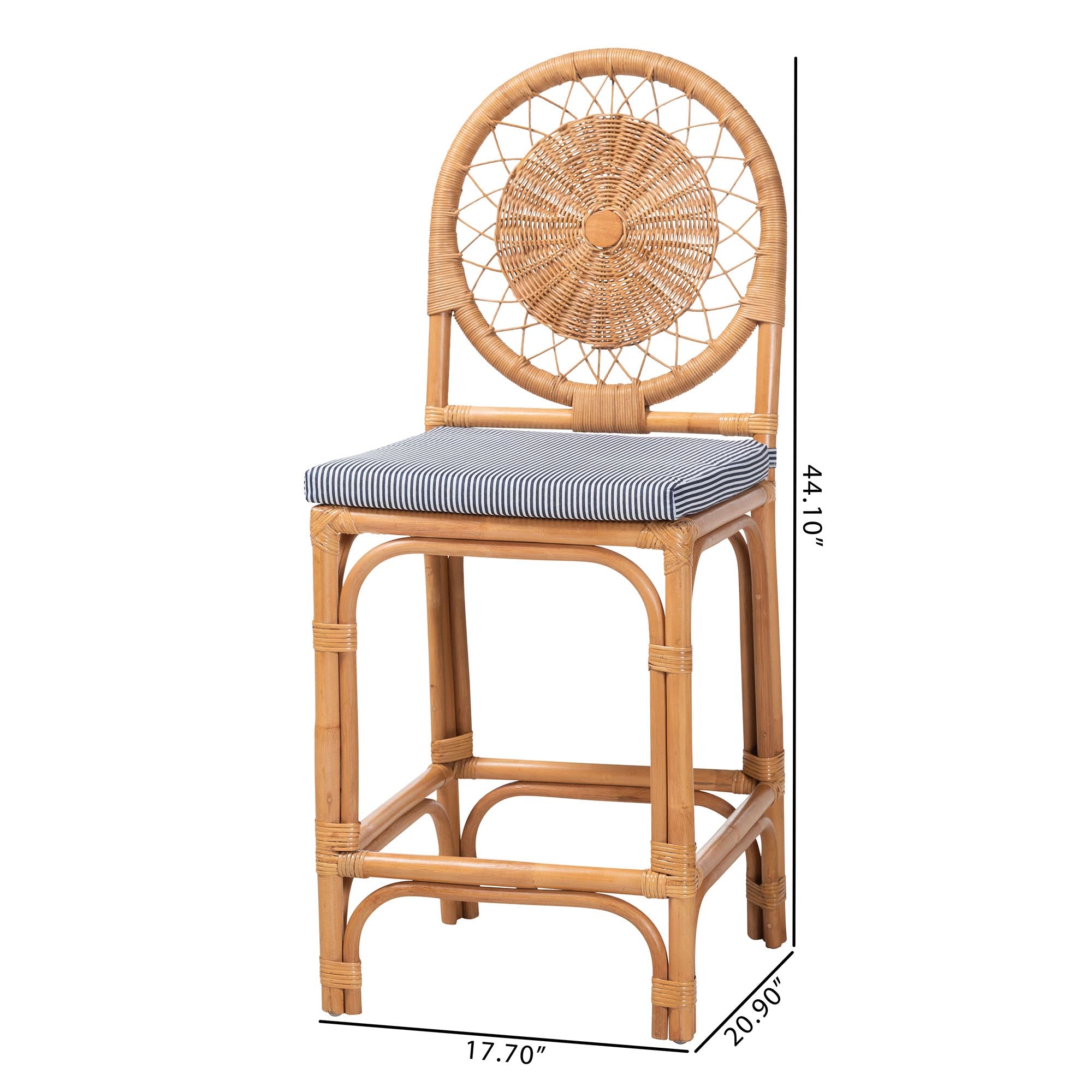 Bali & Pari Oberon Rattan Counter Stool