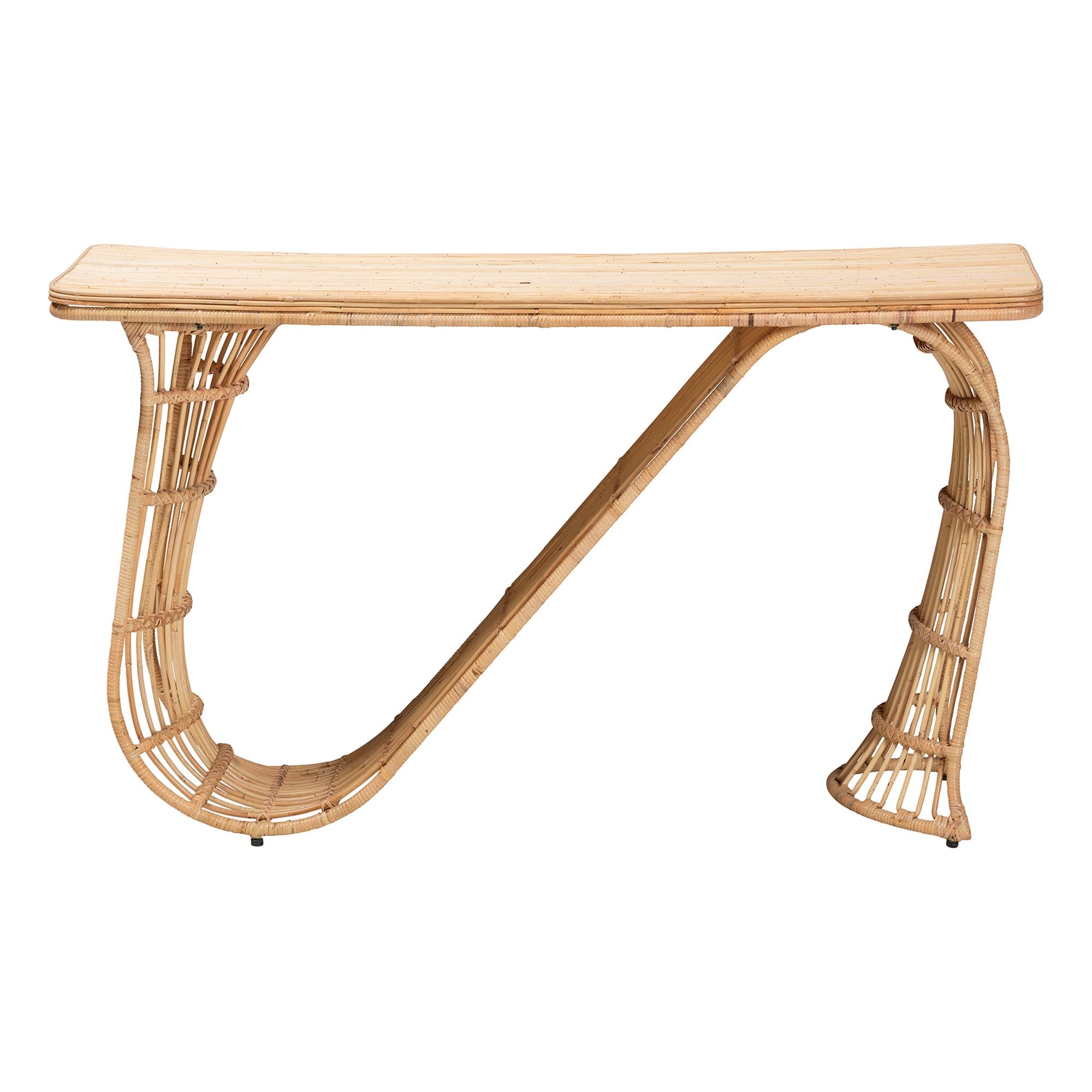 Bali & Pari Araceli Rattan S-Curve Console Table