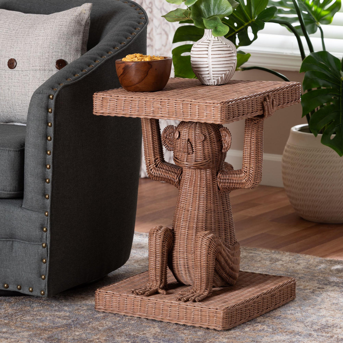 Bali & Pari Miyoco Monkey End Table