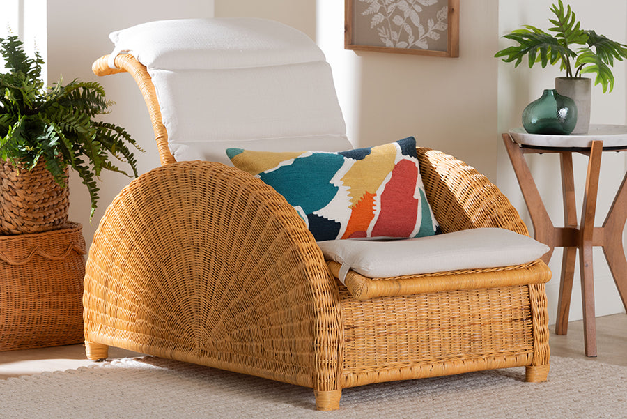 Bali & Pari Aries Rattan Chaise Lounge Chair