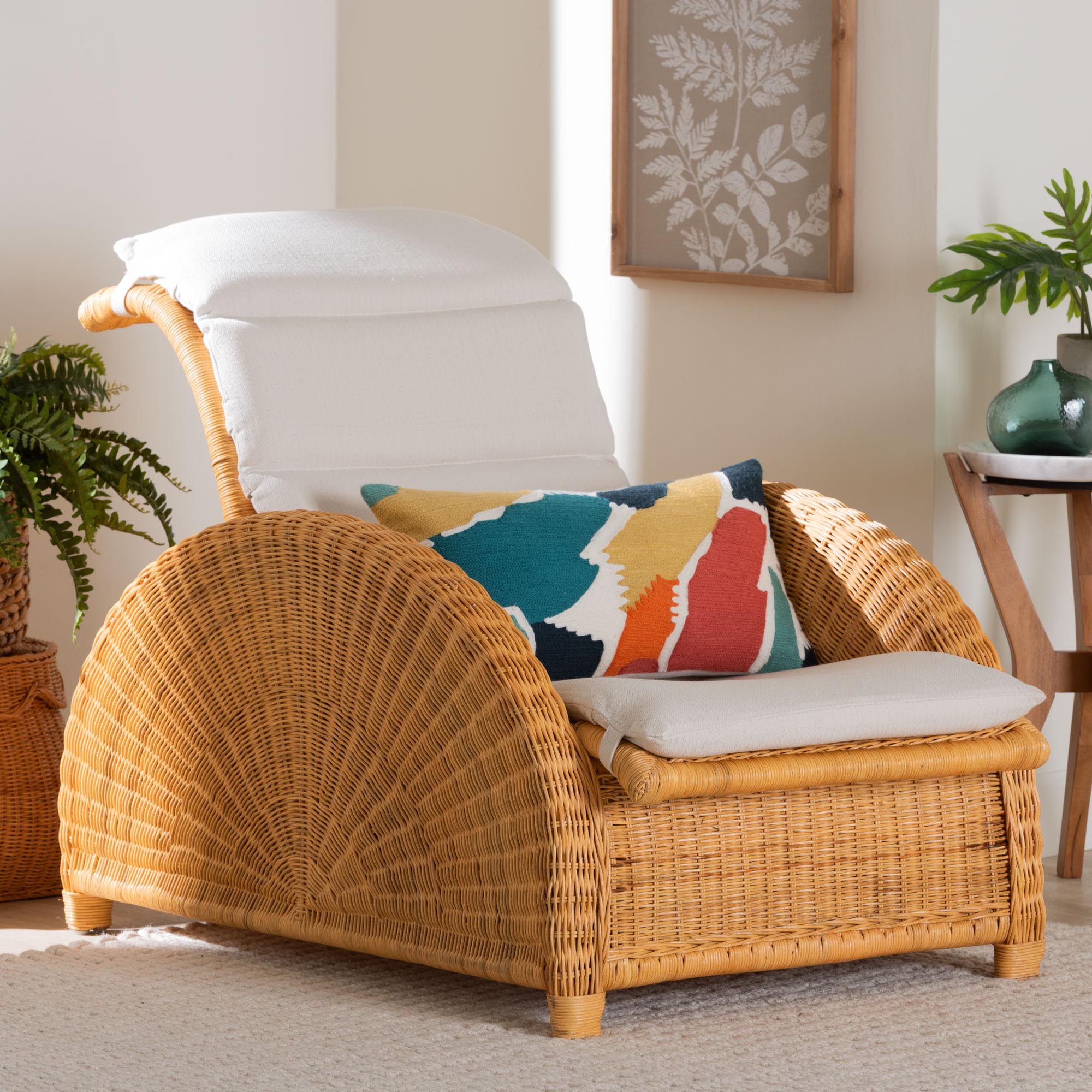 Bali & Pari Aries Rattan Chaise Lounge Chair