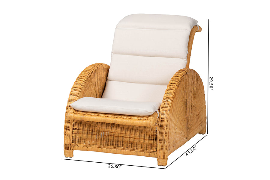 Bali & Pari Aries Rattan Chaise Lounge Chair