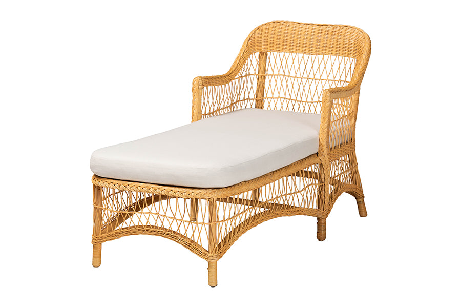 Bali & Pari Bruno Rattan Chaise Lounge Chair