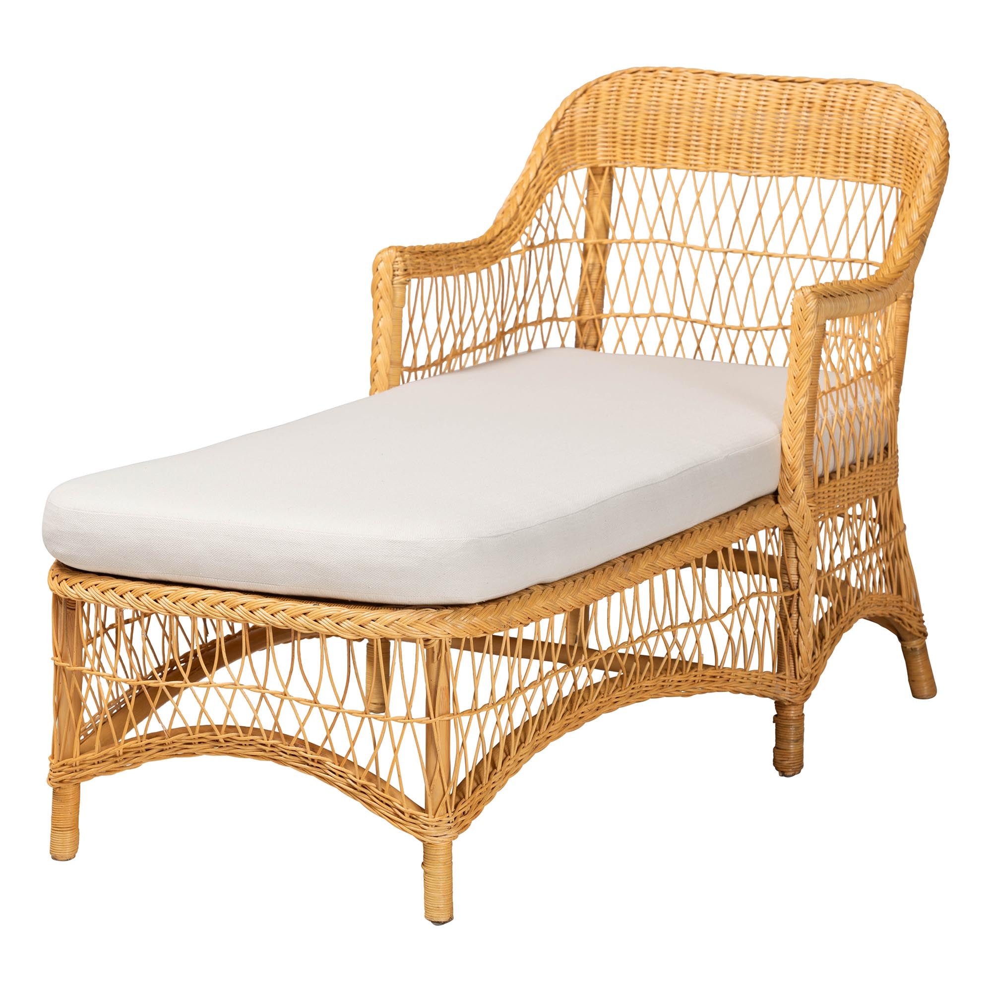Bali & Pari Bruno Rattan Chaise Lounge Chair