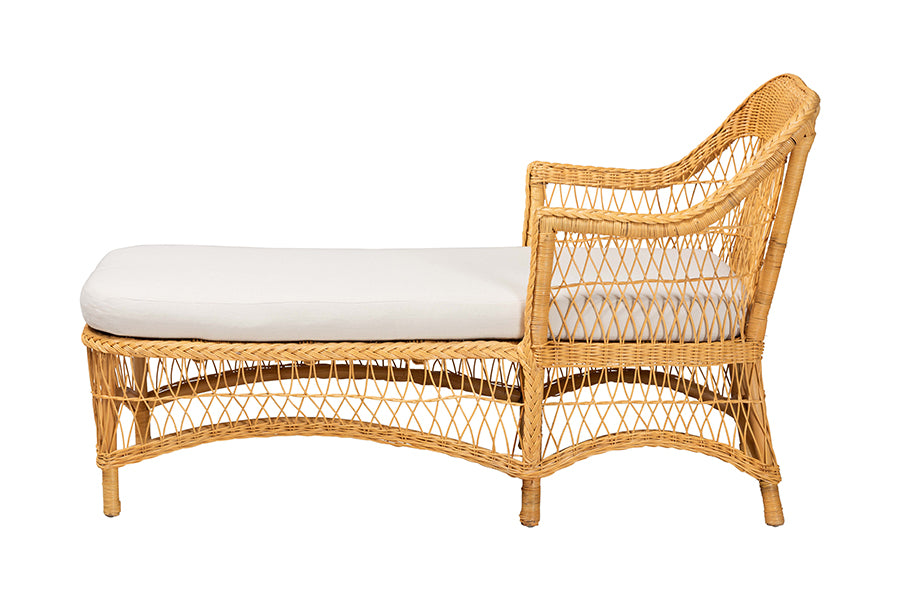 Bali & Pari Bruno Rattan Chaise Lounge Chair