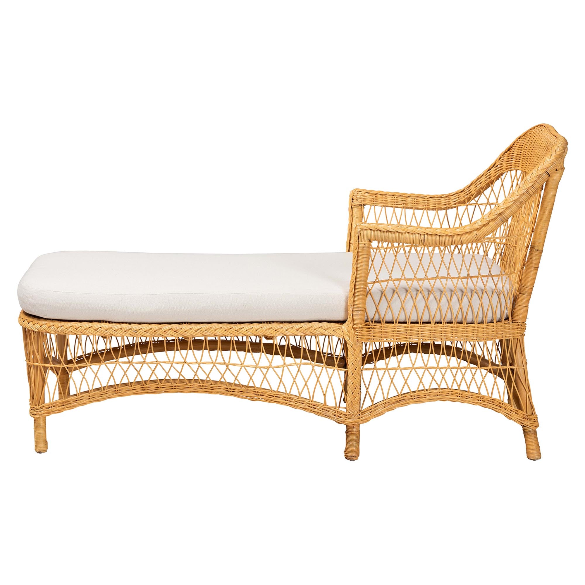 Bali & Pari Bruno Rattan Chaise Lounge Chair