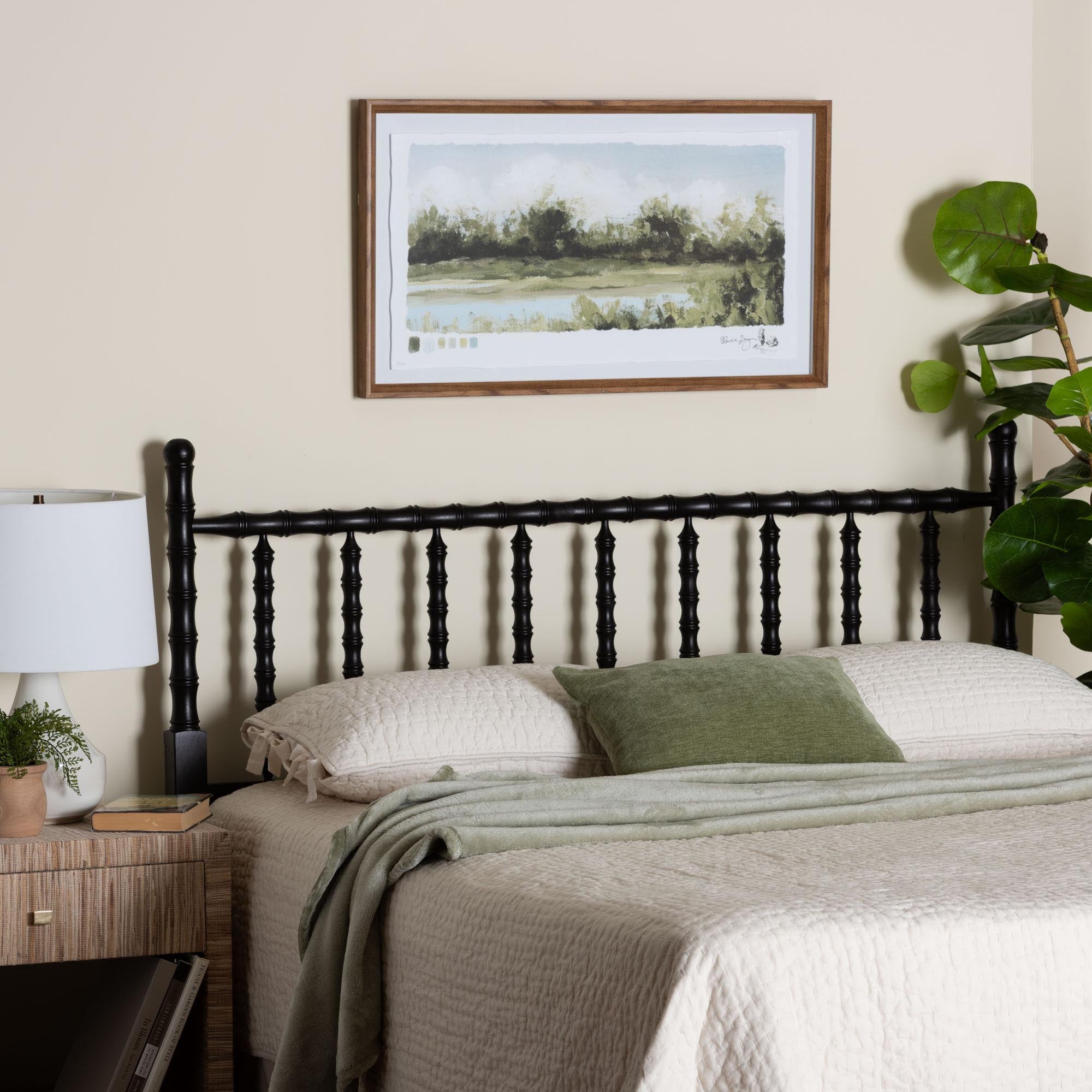 Edaline Bamboo Motif Headboard