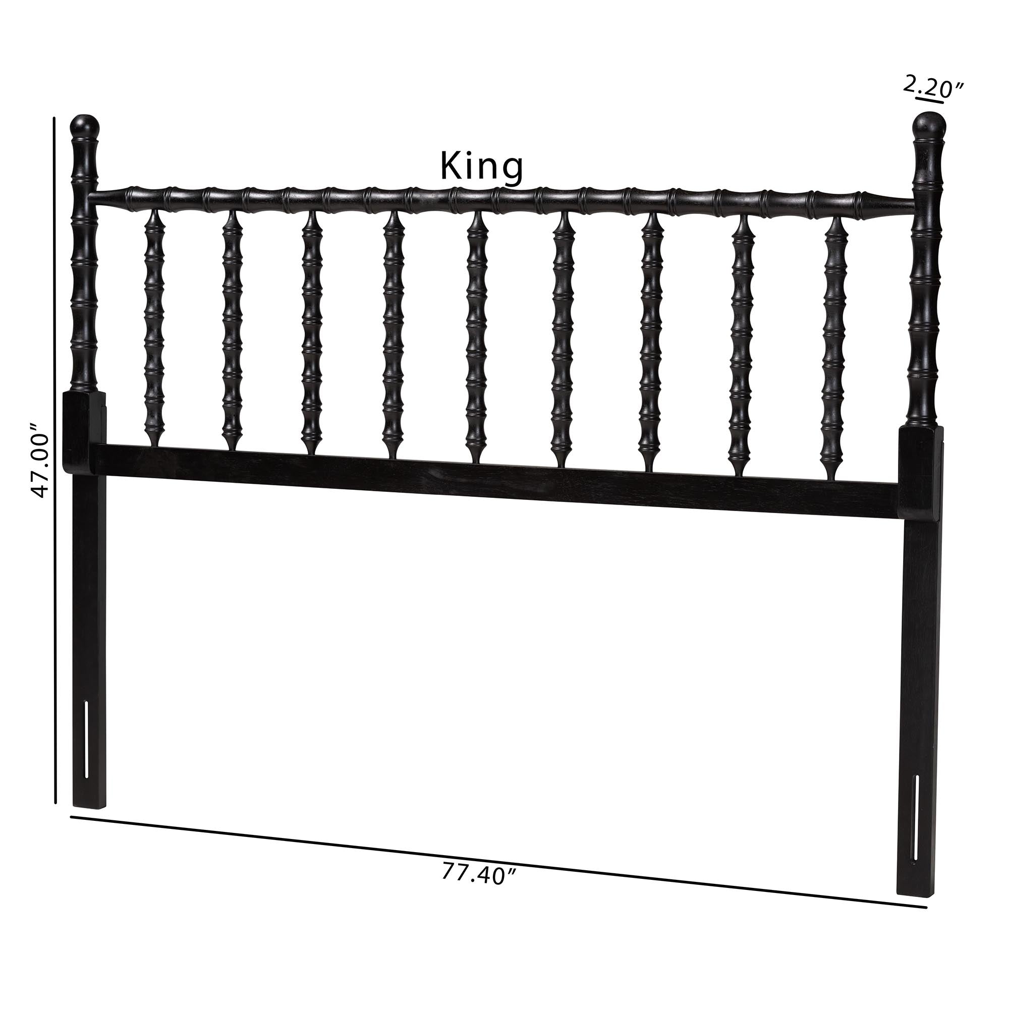 Edaline Bamboo Motif Headboard