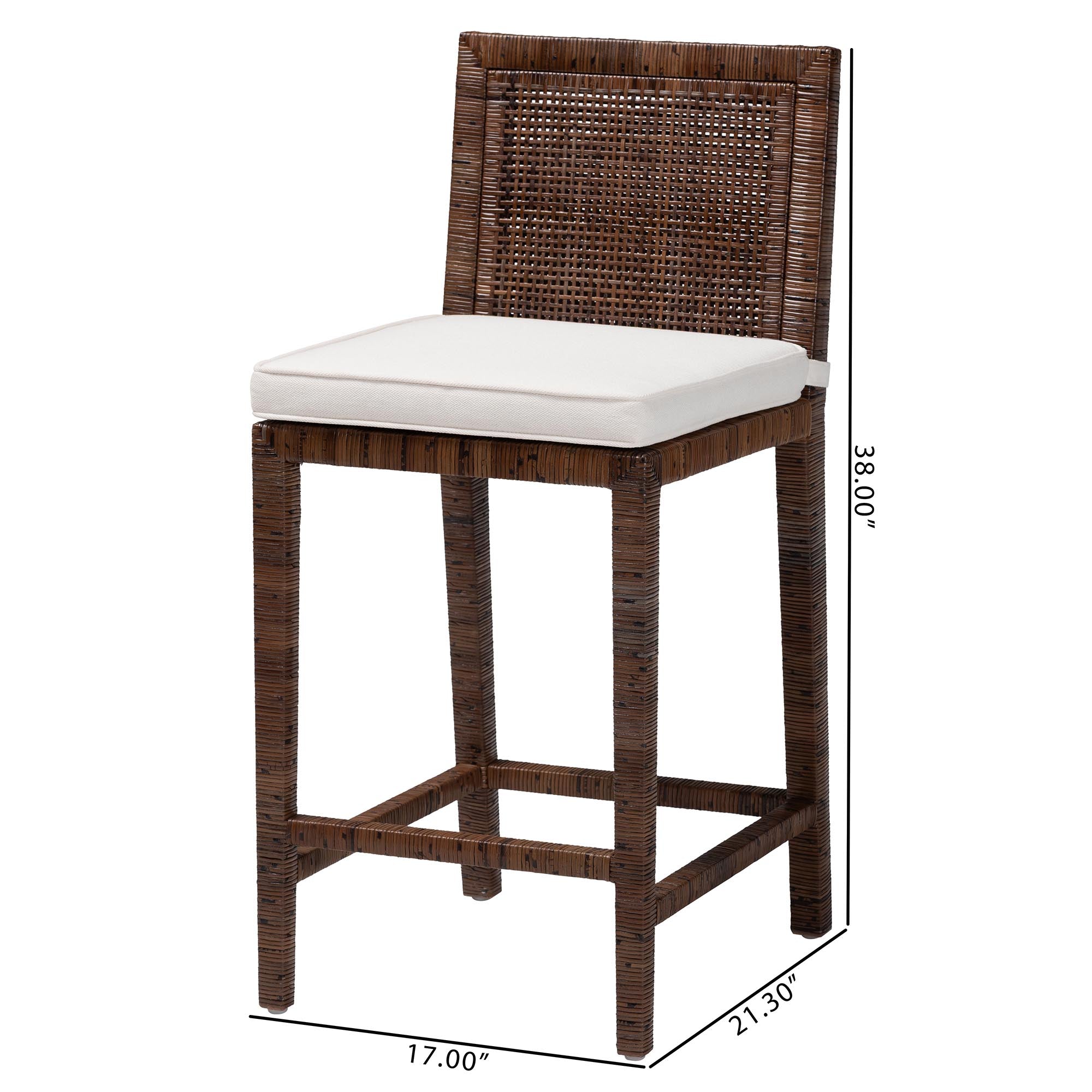 Bali & Pari Sofia Rattan Counter Stool