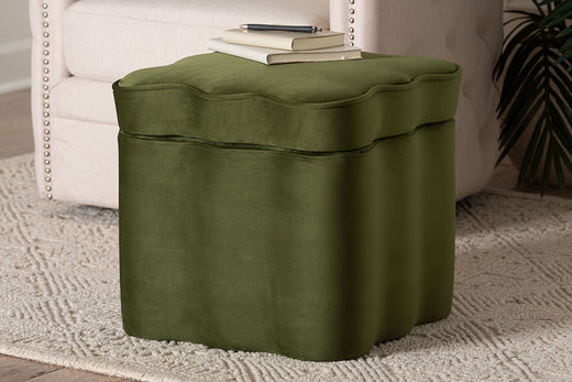 Paulina Velvet Storage Ottoman