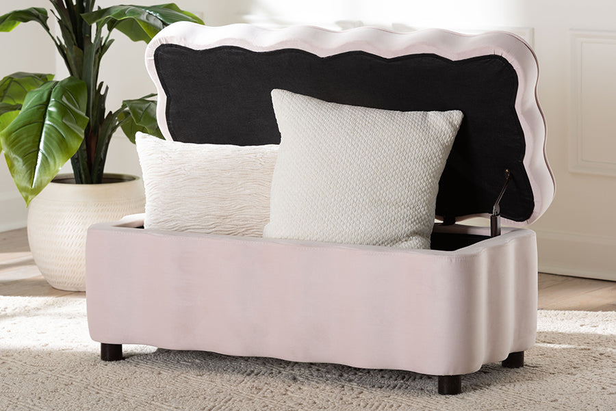 Paulina Velvet Storage Bench