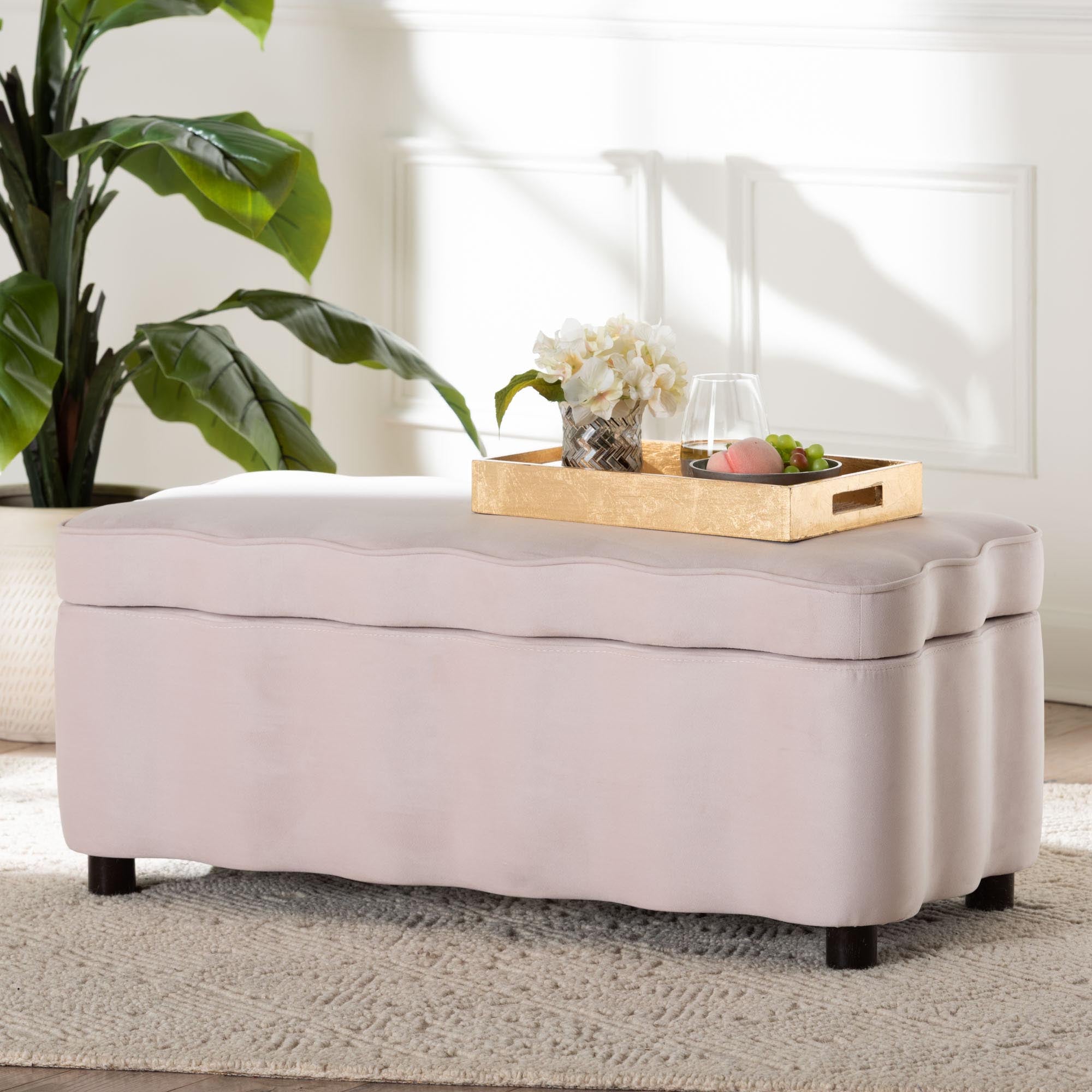 Paulina Velvet Storage Bench
