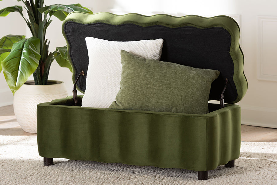 Paulina Velvet Storage Bench