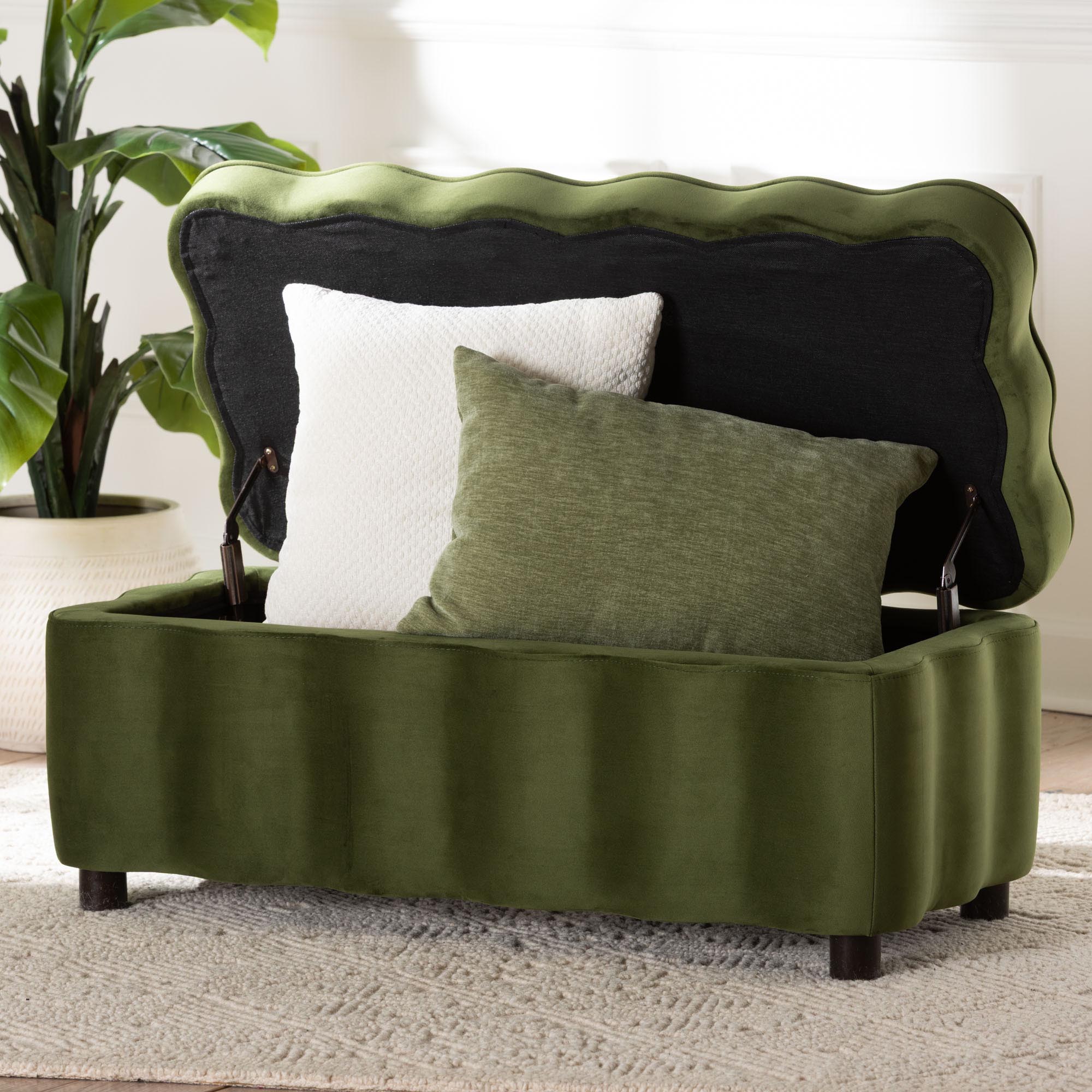 Paulina Velvet Storage Bench