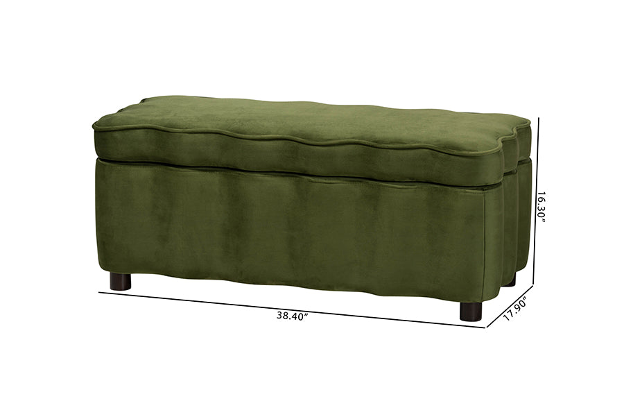 Paulina Velvet Storage Bench