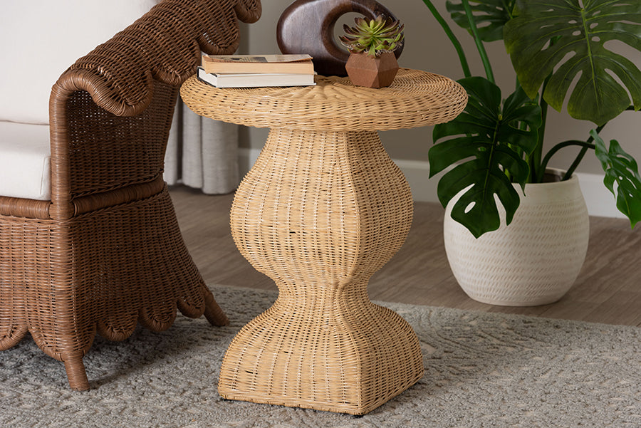Bali & Pari Hideo Rattan End Table