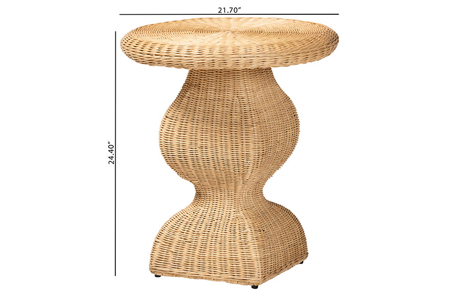 Bali & Pari Hideo Rattan End Table