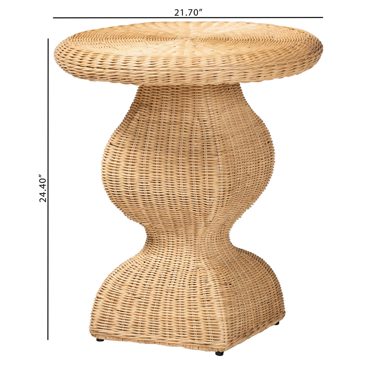 Bali & Pari Hideo Rattan End Table
